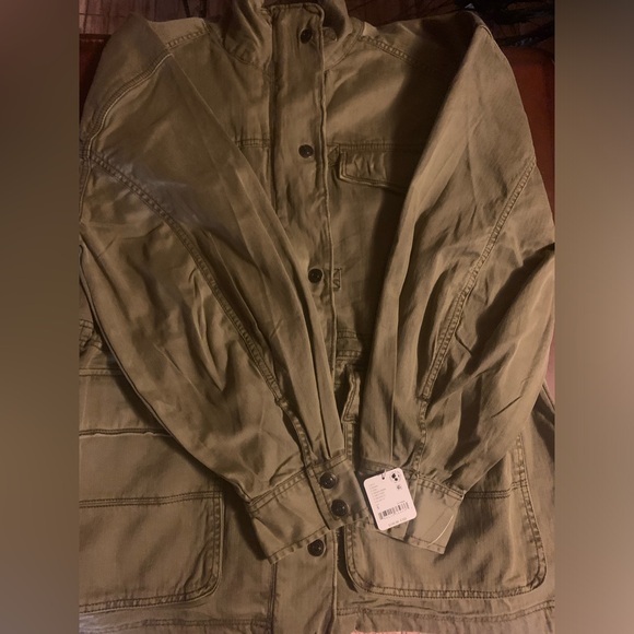 FREE PEOPLE ARYA UTILITY JACKET M DRIED HERB NWT - Picture 5 of 16